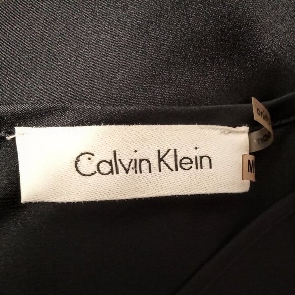 Calvin Klein Black Satin Sleeveless Top - Picture 3 of 5